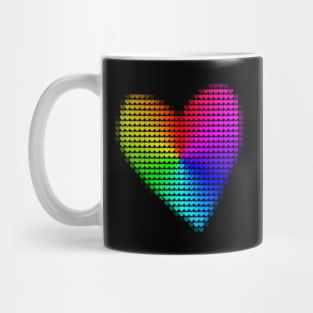 Valentines Day Spectrum Heart Filled with Hearts Mug